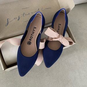 Rothy’s sapphire lace up Mary Janes